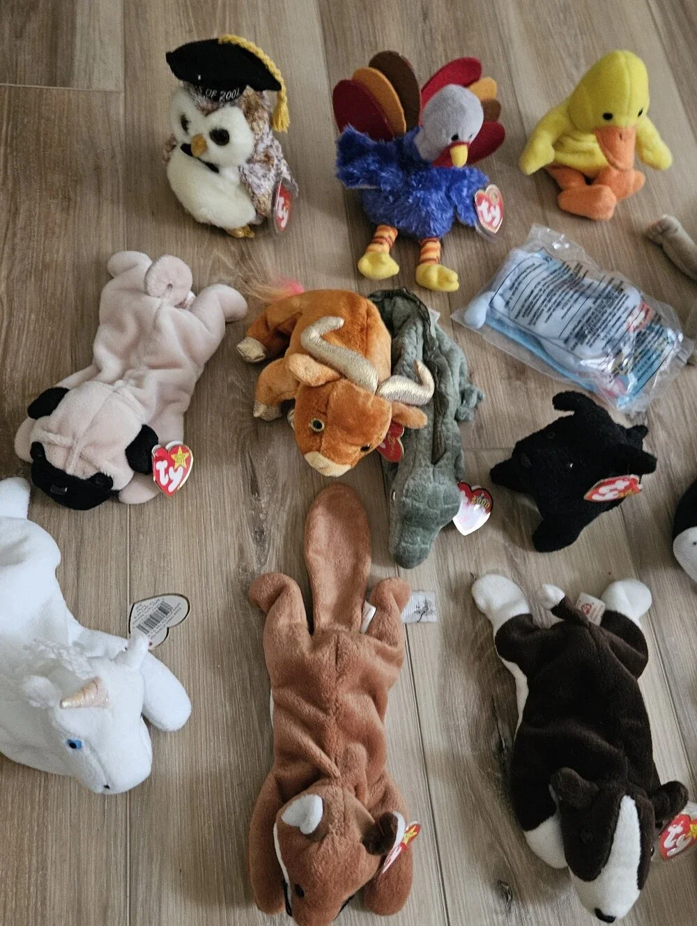 Lot Of 17 Ty Beanie Babies Small Pet Plush Lot Beanie Baby Lot Huge Haul